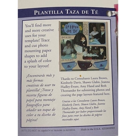 Creative Memories Teacup Journaling Template For Card Making Scrapbooking - Picture 4 of 4